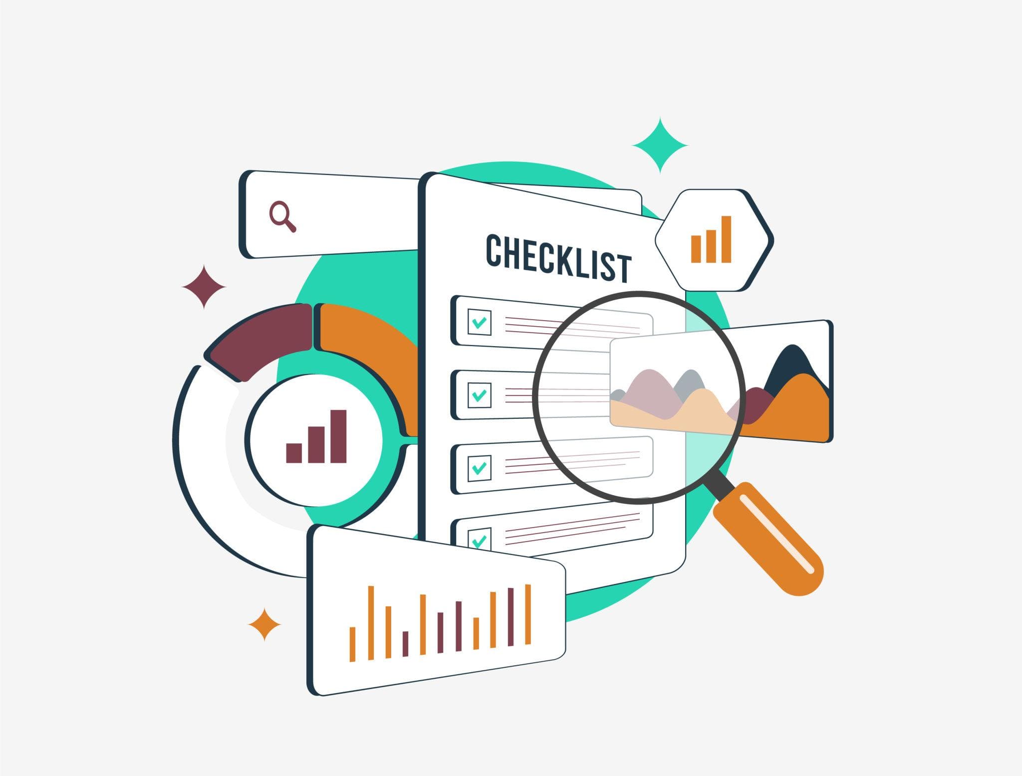 SEO audit checklist showing website analysis